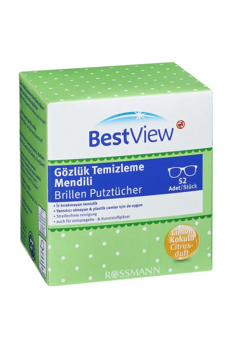 Best View Gözlük Temizleme Mendili 52’li