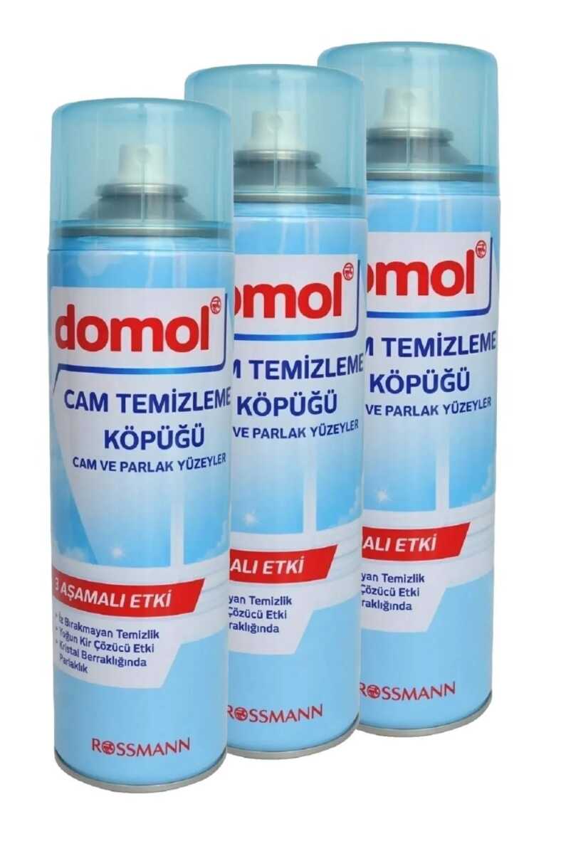 Cam Ve Parlak Yüzeyler İçin Cam Temizleme Köpüğü 500 ml (3 Adet)